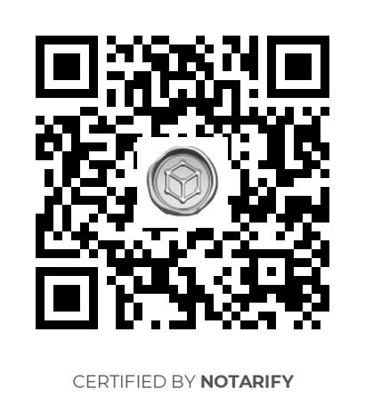 Certificato notarizzazione su blockchain